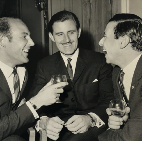 Grosse rigolage entre Stirling Moss, Graham Hill et Jim Clark !